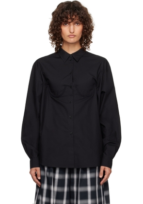 Pushbutton Black Bra Detail Shirt