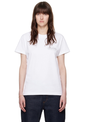A. P.C. White JJJJound Edition 'Hôtel Souvenirs' T-Shirt