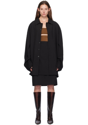 MARIE ADAM-LEENAERDT Black 'Jacket Skirt' Midi Dress