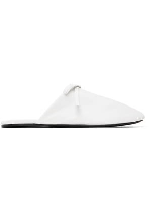 MARIE ADAM-LEENAERDT White Bow Slippers