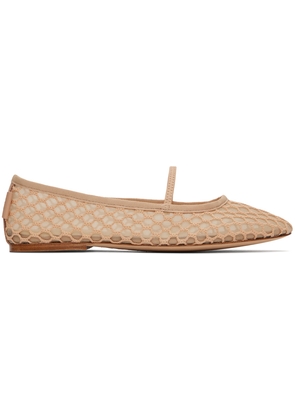A. P.C. Beige Swan Ballerina Flats