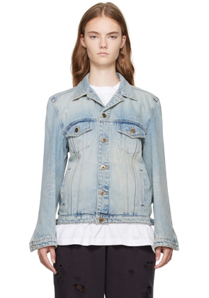 We11done Blue Washed Denim Jacket