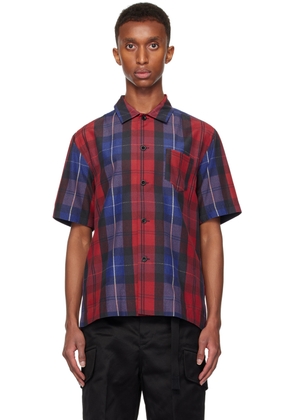 sacai SSENSE Exclusive Red Check Shirt