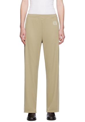 Sporty & Rich Beige Golf Embroidered Track Pants