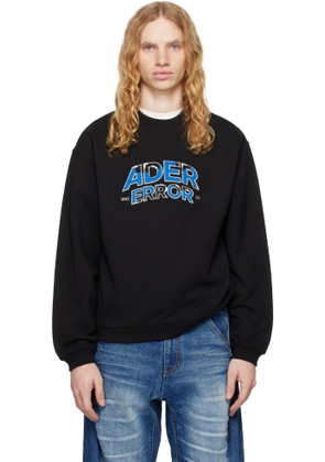 ADER error Black Embroidered Sweatshirt