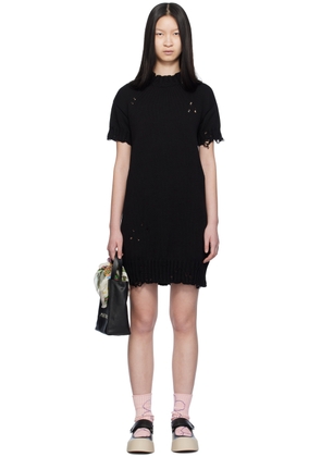 Marni Black Dishevelled Midi Dress