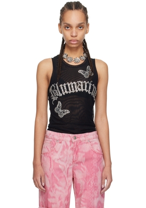Blumarine Black Butterflies Tank Top