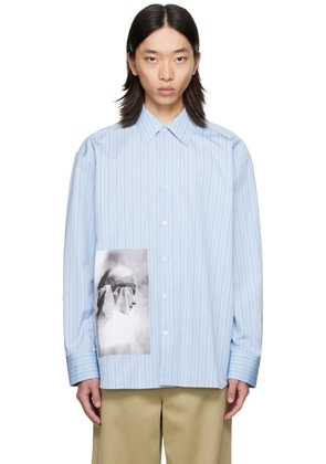 Lanvin Blue Archives Print Shirt