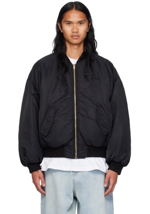 We11done Black Destroyed Bomber Jacket