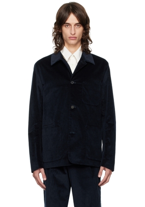 Paul Smith Navy Spread Collar Blazer