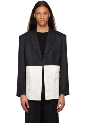Peter Do Black & Off-White Combo Classic Blazer