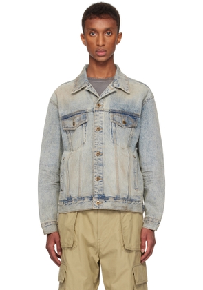 We11done Blue Washed Denim Jacket