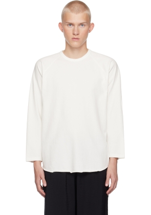 YLÈVE White Open End Cotton Pigment Dye Baseball T-shirt
