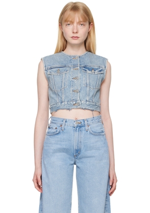 AGOLDE Blue Leo Denim Vest