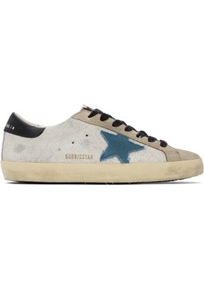 Golden Goose Taupe & Gray Super-Star Classic Sneakers