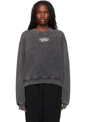 alexanderwang. t Gray Blade Logo-Embossed Sweatshirt