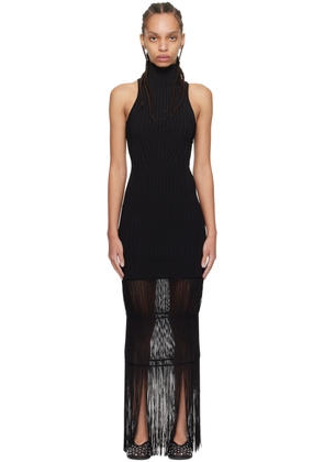 KHAITE Black 'The Zare' Midi Dress