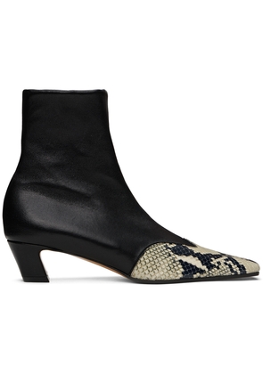 KHAITE Black 'The Nevada Stretch Low' Boots