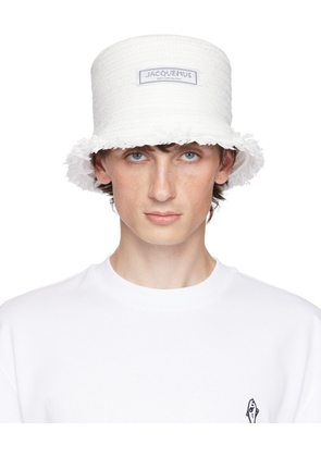 JACQUEMUS White La Casa 'Le bob Bacino' Hat