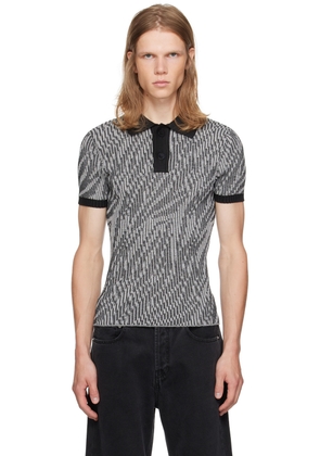 JACQUEMUS Gray La Casa 'Le polo Zebra' Polo