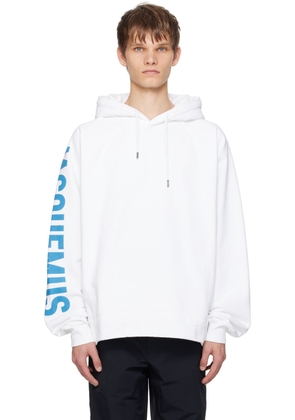 JACQUEMUS White La Casa 'Le hoodie Typo' Hoodie