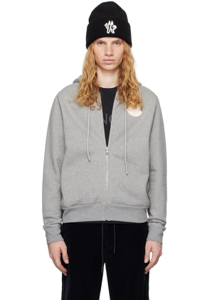 Moncler Gray Zip Up Hoodie