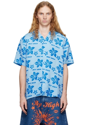 Sky High Farm Workwear Blue Hand Block Print Shirt