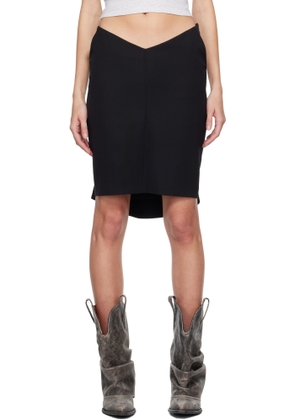 Dsquared2 Black Plunged Tailor Miniskirt
