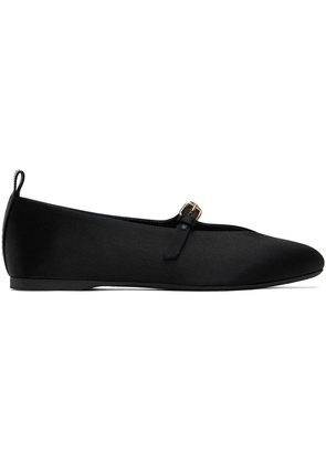 JW Anderson Black Satin Ballerina Flats