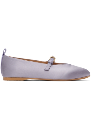 JW Anderson Purple Satin Ballerina Flats
