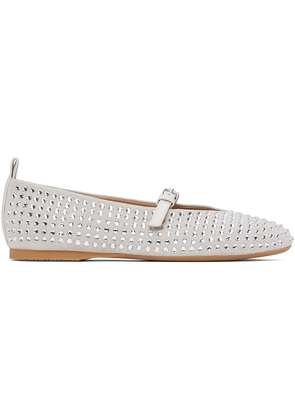 JW Anderson White Suede Mary Jane Ballerina Flats