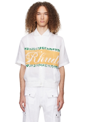 Rhude White Pleated Shirt