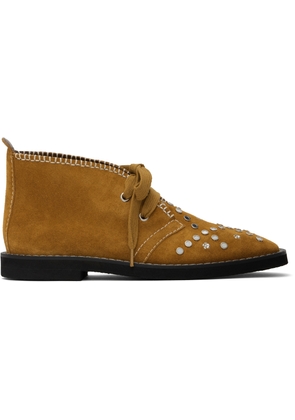 Wales Bonner Tan Desert Lace Studs Boots