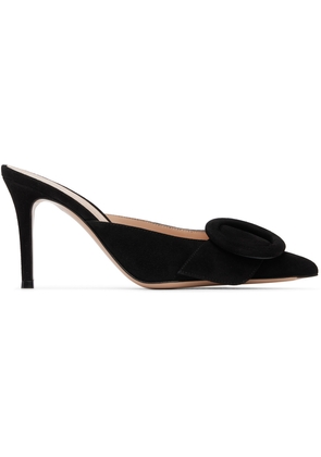 Gianvito Rossi Black Portofino 85 Mules
