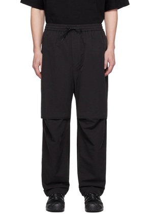 Juun. J Black Dropped Inseam Trousers
