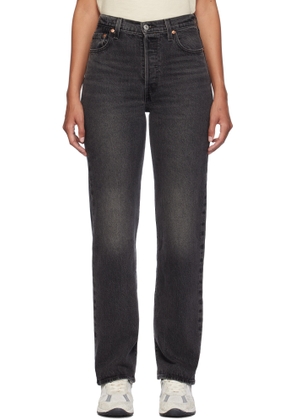 Levi's Black Ribcage Full Length Jeans