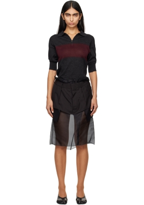 Maison Margiela Black Décortiqué Midi Dress