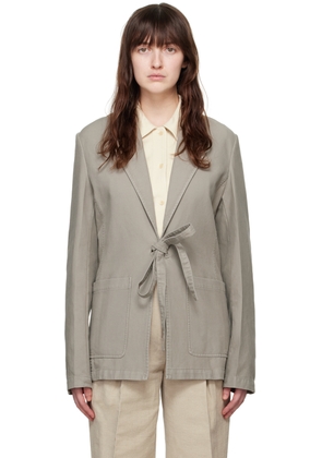 TOTEME Gray Garment-Dyed Blazer