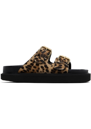 Isabel Marant Beige & Brown Lennya Sandals