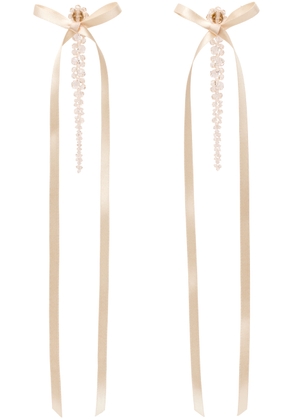 Simone Rocha Pink Bow Ribbon Drip Earrings