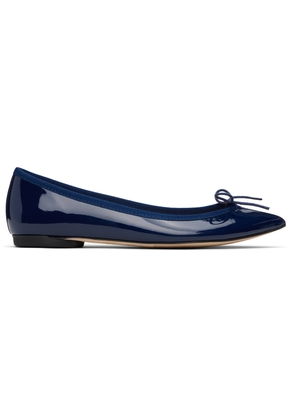 Repetto Navy Brigitte Pointy Toe Ballerina Flats
