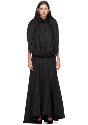 Simone Rocha Black Open Back Bow Balloon Maxi Dress