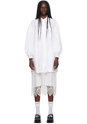 Simone Rocha White Trapeze Midi Dress