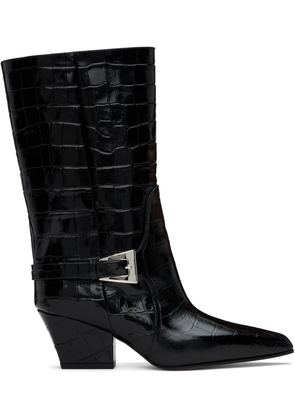 Paris Texas Black Jane Buckle Midcalf 60 Boots