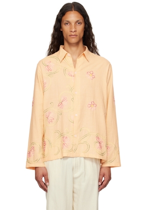 HARAGO Yellow Embroidered Shirt