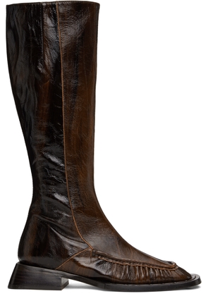 Miista Brown Pats Tall Boots