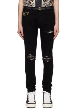 AMIRI Black Leopard MX1 Jeans