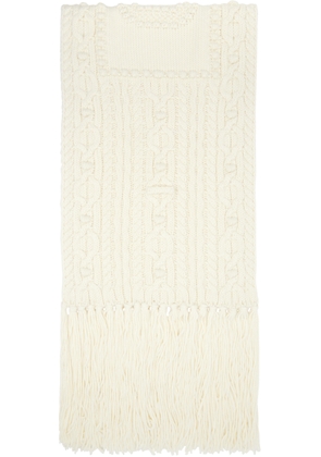 Jean Paul Gaultier Off-White Knitted Je T'aime Scarf