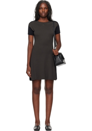 Courrèges Gray & Black Contrast Frame Minidress