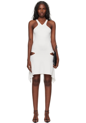 Courrèges White Criss Cross Jersey Minidress